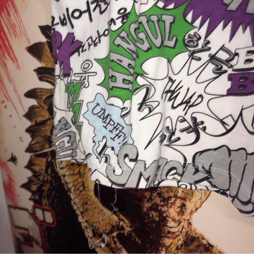 RAW BLUE LADY Graffiti/Comic Vintage Y2K Skull Baby Tee - Picture 5 of 7
